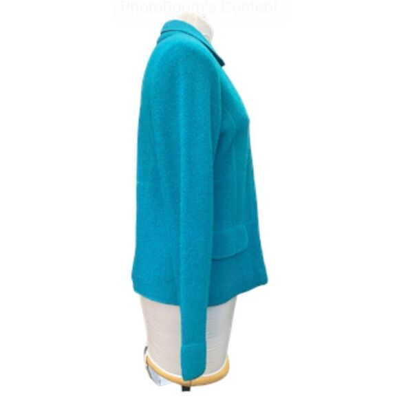 Jane Ashley Wool Blend Cardigan/Jacket Teal Sz M - Picture 6 of 10